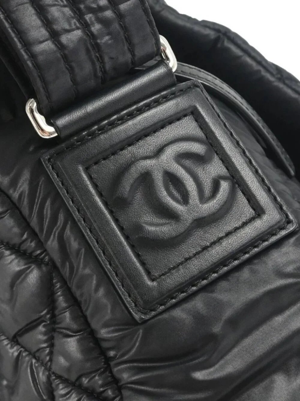 Chanel Black Quilted Nylon Coco Cocoon Messenger Shoulder Bag